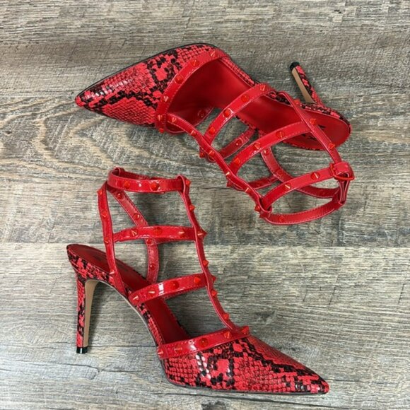 Mix No. 6 LABONI Women’s Studded Caged Heels Size 7.5 - Picture 6 of 10